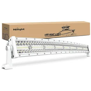 33 Inch 768W Spot Flood Combo White Case Led Light Bar
