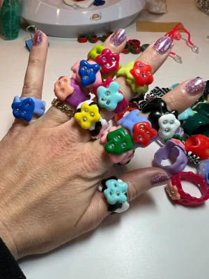 Blob Floral Rings