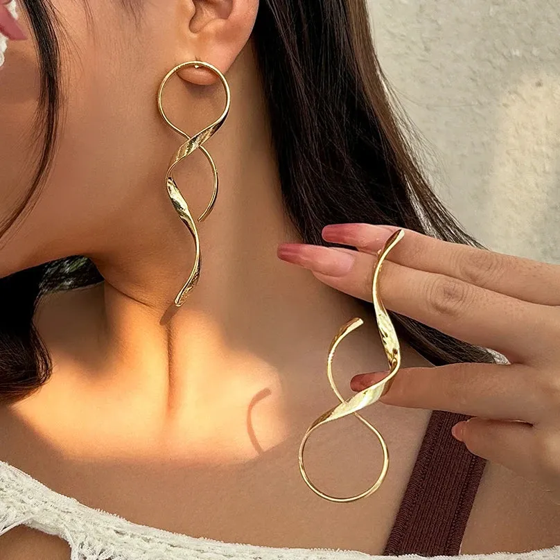 Creative Long Geometric Drop Earrings