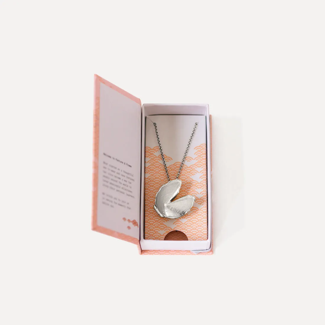 Fortune Cookie Locket (Signature) - Silver