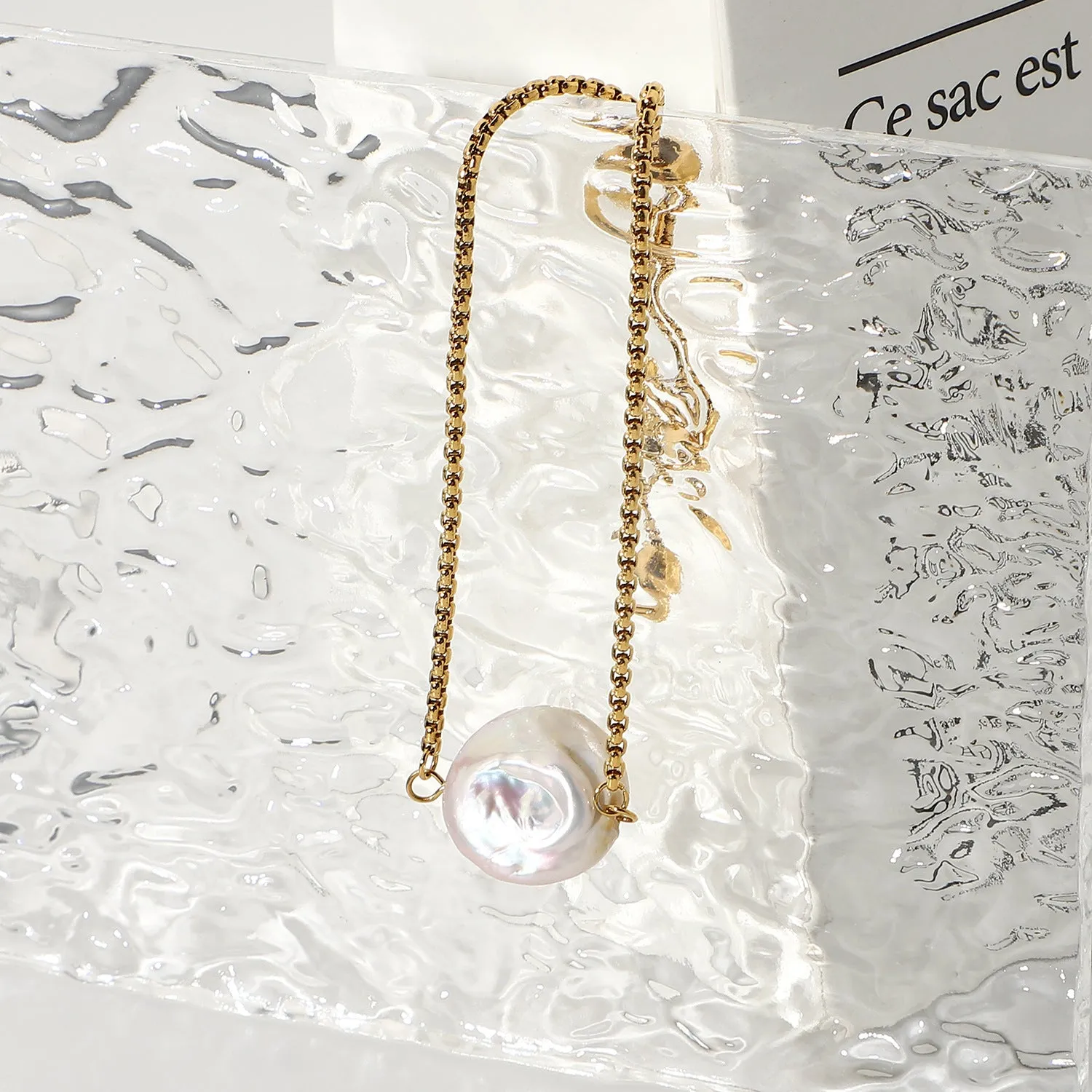 Freshwater Baroque Pearl Waterproof Jewelry Adjustable Bracelet