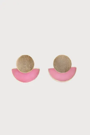 Geometric Half-Moon Earrings