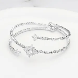 iLLASPARKZ CZ Stone Paved Split Adjustable Evening Bracelet