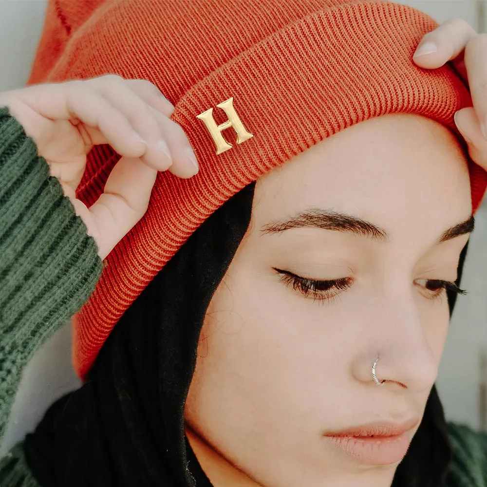 iLLASPARKZ -H- Metal Monogram Initial Lapel Mini Pin Brooch