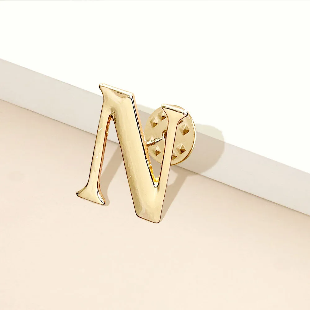 iLLASPARKZ -N- Metal Monogram Initial Lapel Mini Pin Brooch