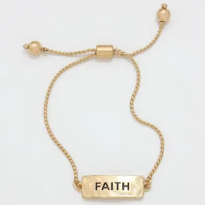 iLLASPARKZ "Faith" Bar Adjustable Bracelet