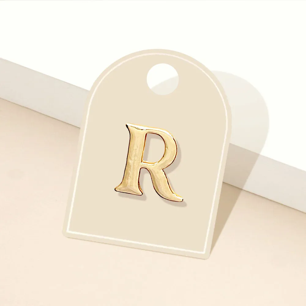 iLLASPARKZ -R- Metal Monogram Initial Lapel Mini Pin Brooch