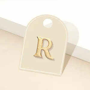 iLLASPARKZ -R- Metal Monogram Initial Lapel Mini Pin Brooch