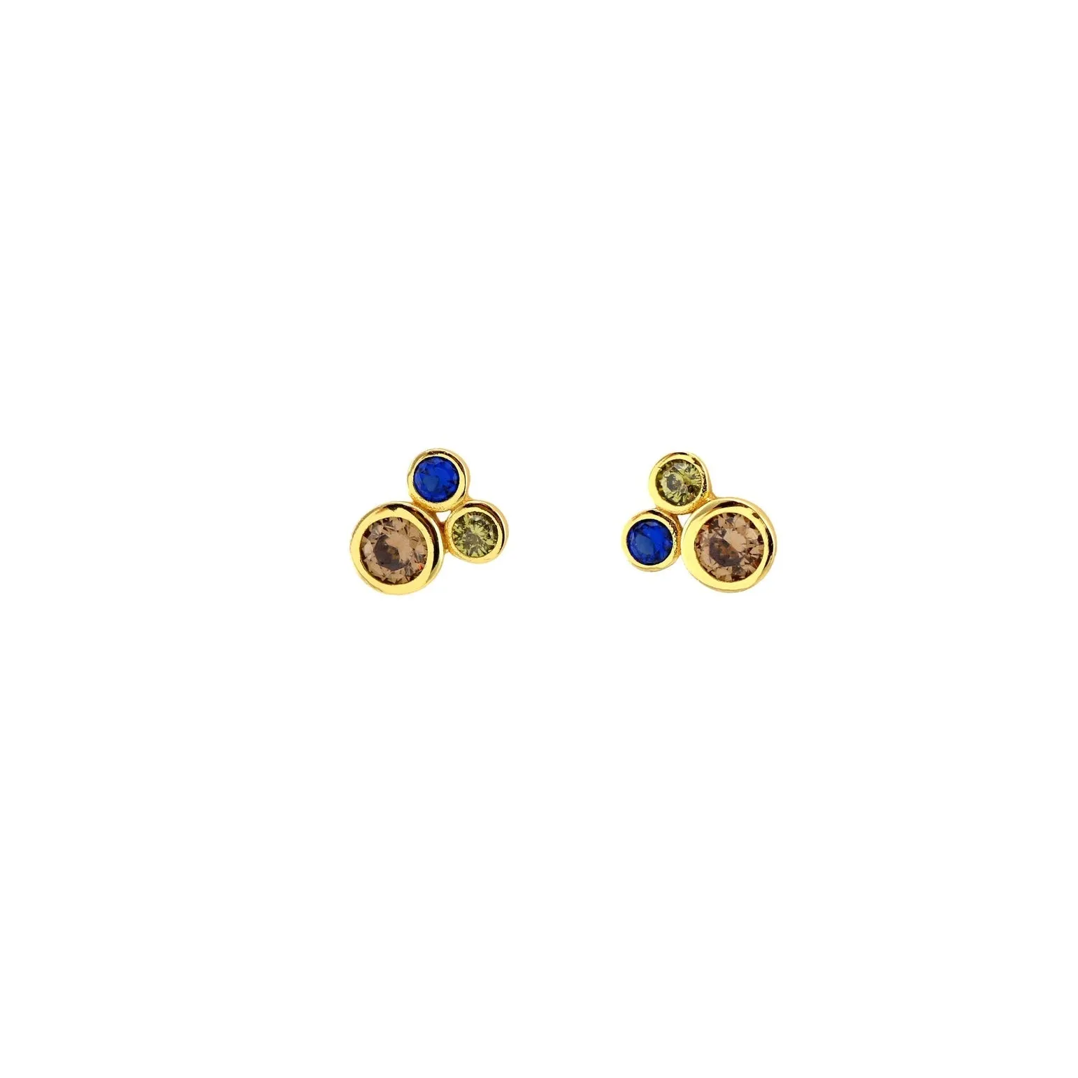 Kris Nations Modernist Bezel Studs