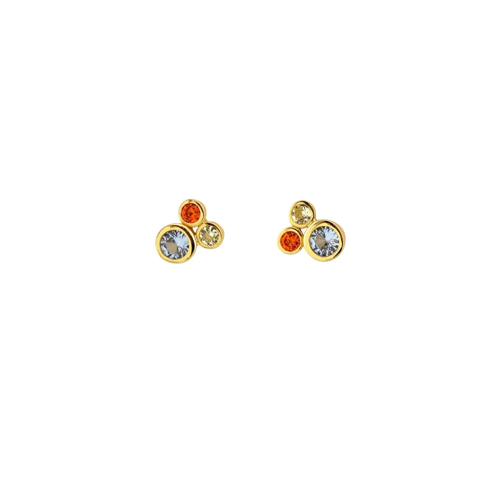 Kris Nations Modernist Bezel Studs