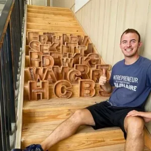 Personalized Wooden Letter Piggy Bank Buy 2 Free Shipping