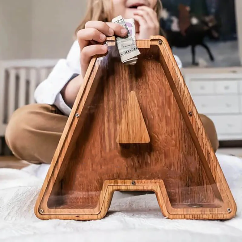 Personalized Wooden Letter Piggy Bank Buy 2 Free Shipping
