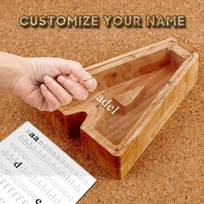 Personalized Wooden Letter Piggy Bank Buy 2 Free Shipping