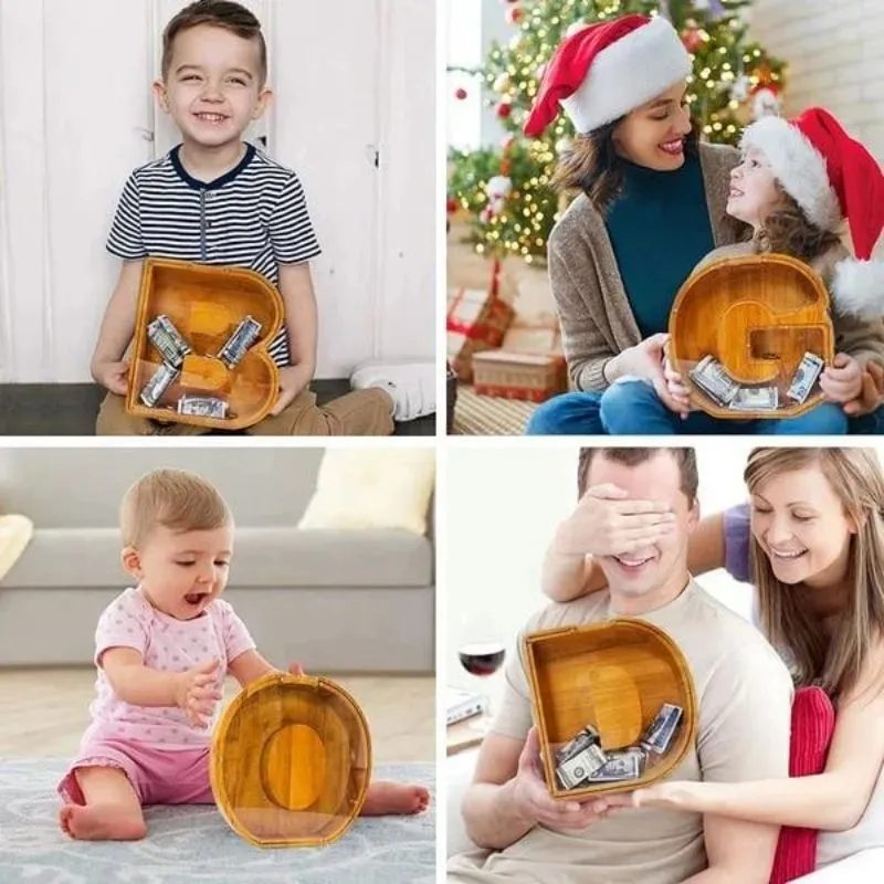 Personalized Wooden Letter Piggy Bank Buy 2 Free Shipping