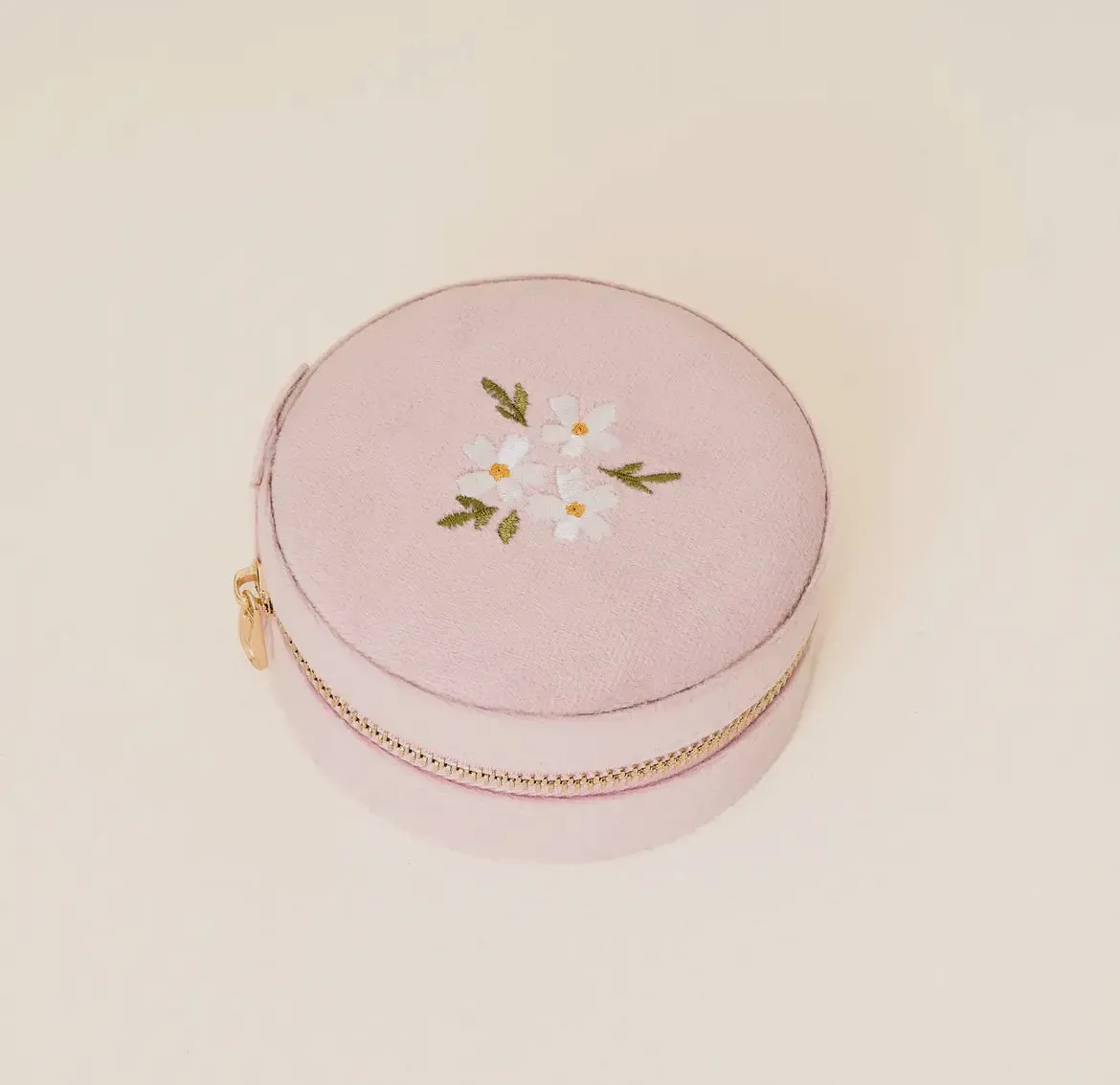 Round Velvet Jewelry Case