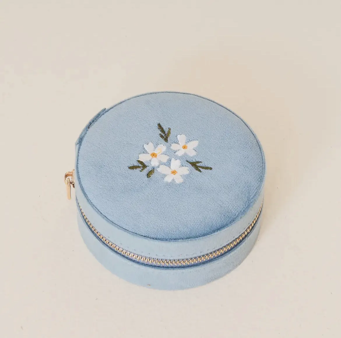 Round Velvet Jewelry Case