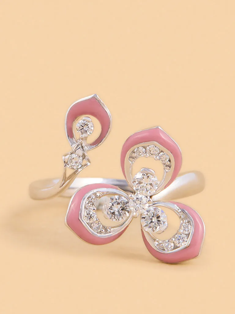 Westside X Pome Pink Floral Lab Diamond Ring