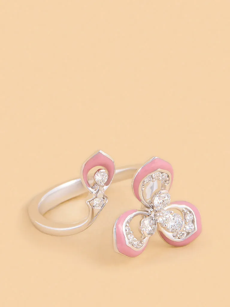 Westside X Pome Pink Floral Lab Diamond Ring